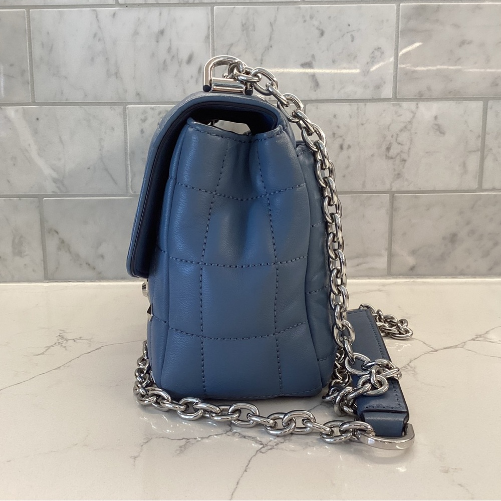 Michael Kors Large ‘Soho’ Studded, Quilted Bag Leather with - Picture 2 of 16
